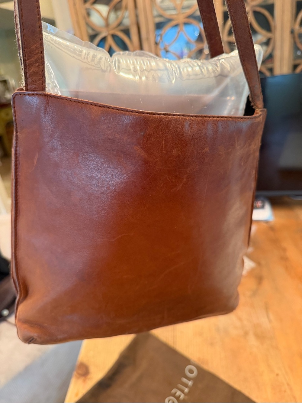 Bottega Veneta Woven Leather Crossbody — Cognac - Picture 11 of 16